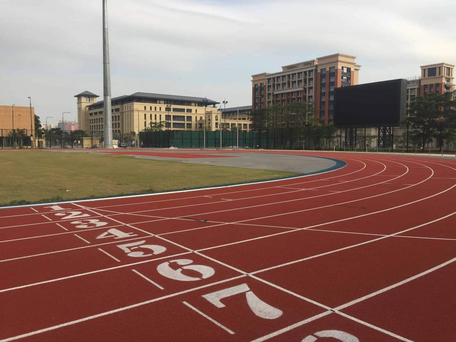 Athletic running track