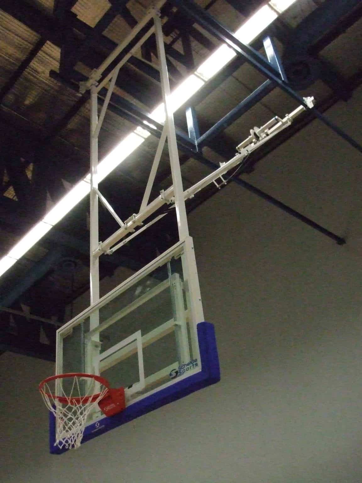 Ceiling mount basketball goal